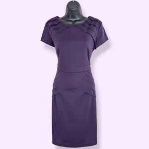 Jessica Petite Purple Criss Cross Layers Dress